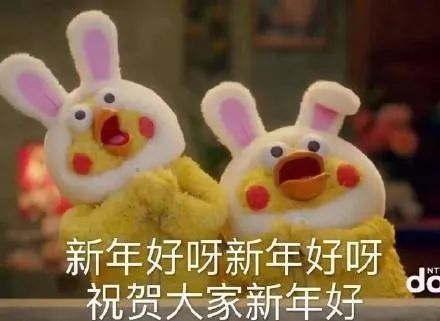 祝贺新年快乐的沙雕表情包!