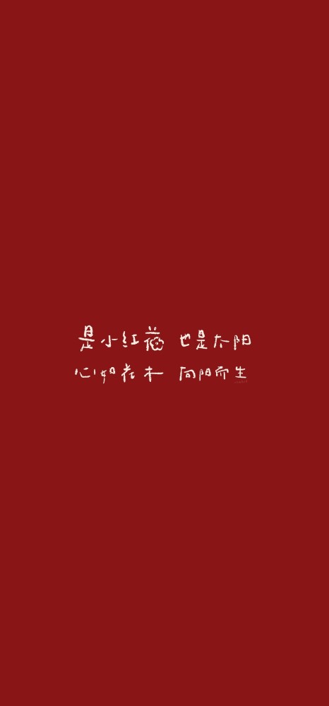 壁纸|温柔豆沙红,送你一朵小红花