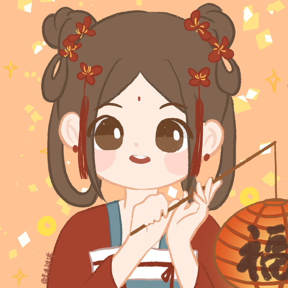 新年汉服头像/祝你牛年大吉大利