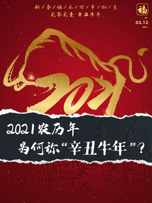 2021农历年为何称"辛丑牛年"?