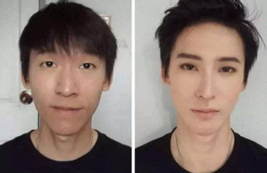 大学生"化妆前后"对比照,丑妹子大逆袭,男生感慨是同一个人?