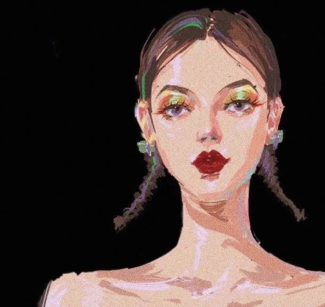 超好看的少女插画头像
