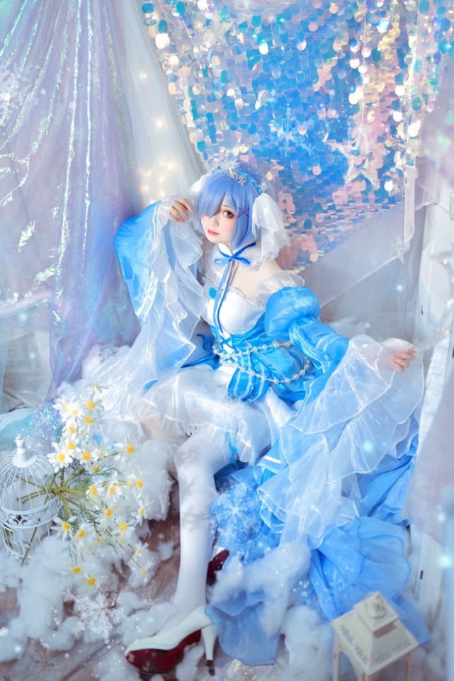 cos:雷姆冰晶礼服cos正片@果锅