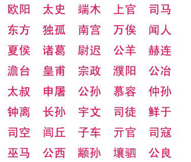 拥有复姓的名字似乎更容易被记住 总感觉他们家族带有神秘色彩 有的