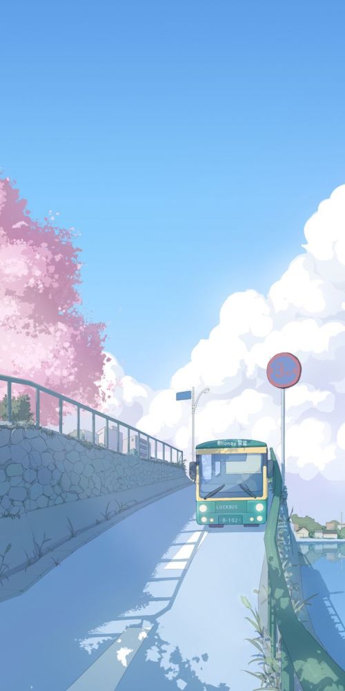 日系动漫风街道壁纸