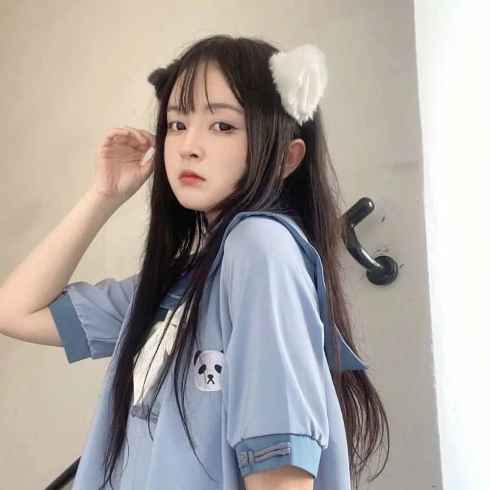 第596期|女生头像:0315蓝色系真人梦幻女生头像
