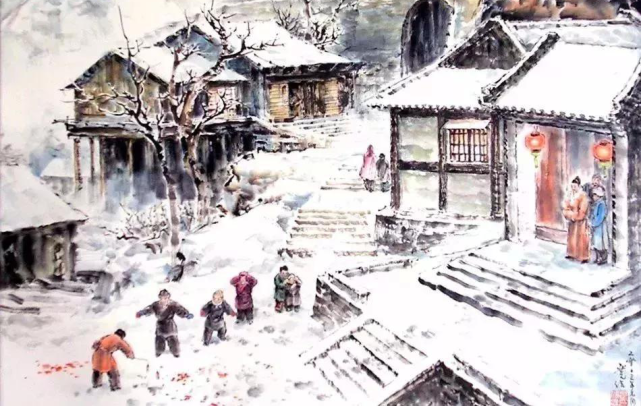 《除夜雪》 陆游 北风吹雪四更初,嘉瑞天教及岁除.