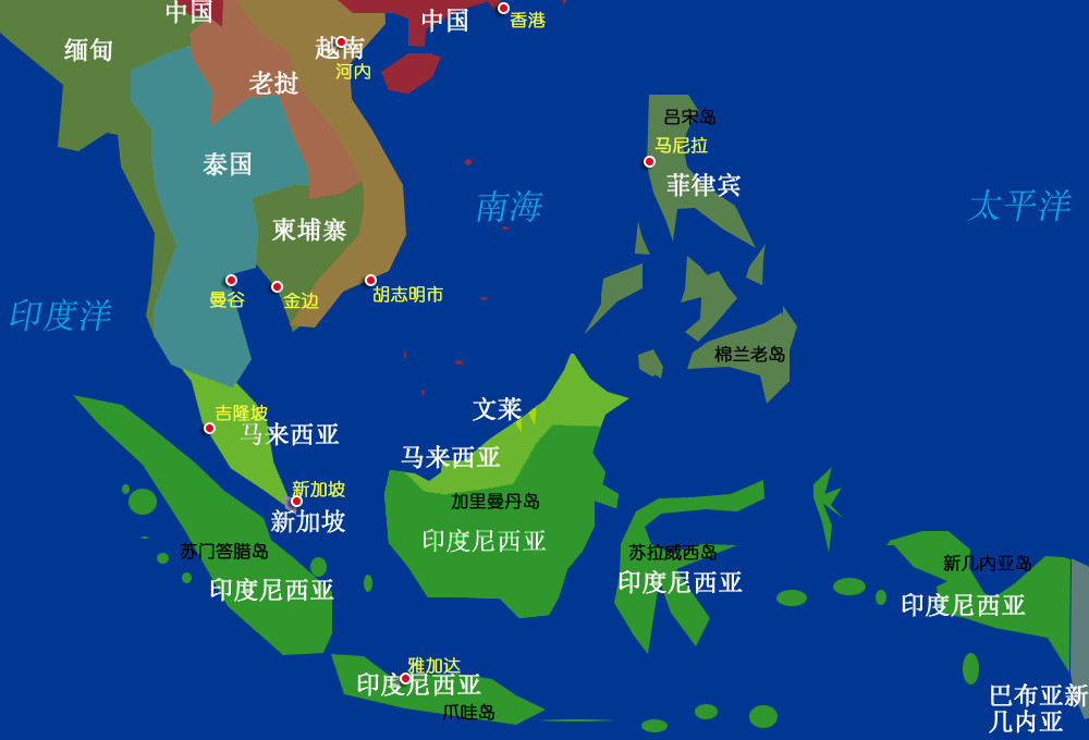 的新加坡,吉隆坡,雅加达,曼谷,马尼拉五座城市都位居世界一线城市之列