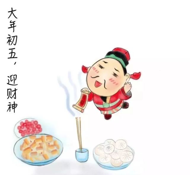 正月初五早安问好动态表情图片 2022最新大年初五祝福语简短