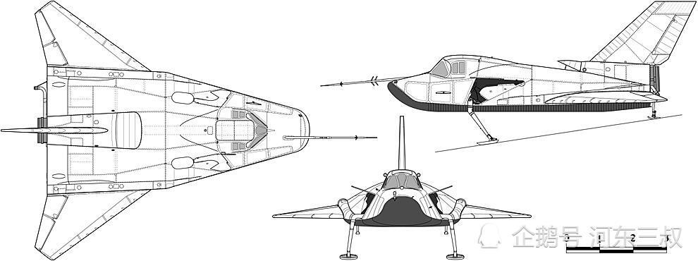 米格-105空天战斗机 三视图