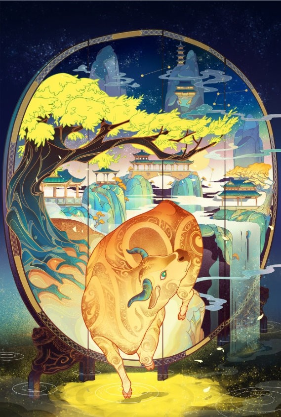 十二生肖中国风壁纸,传统文化与二次元融合,二次元古风美图
