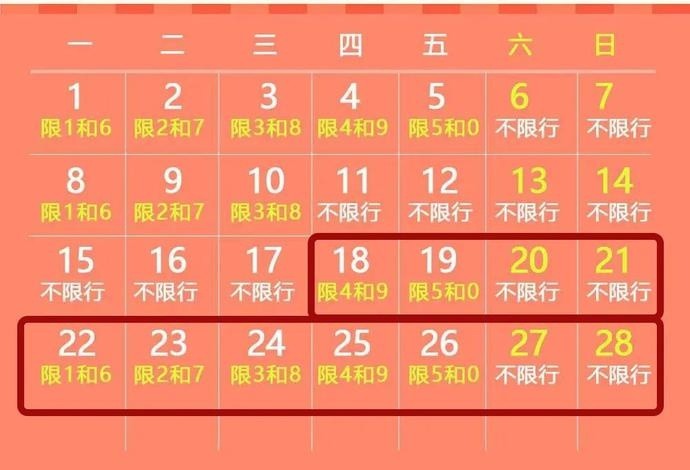 濮阳将恢复到工作日(周一至周五 每天限行两个尾号的政策