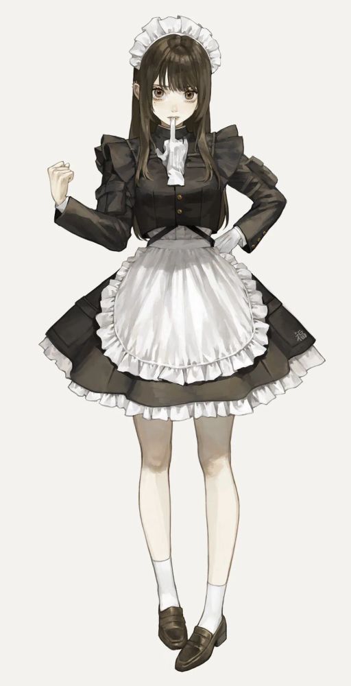 洛丽塔女仆装风格:二次元画师坂内若笔下的女孩们/sakauchi0_腾讯新闻