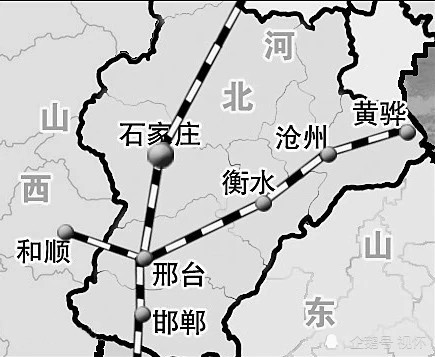 邢和铁路建成后,将衔接朔准线,北同蒲线,大秦线,韩原线等四条铁路
