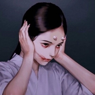 丧系动漫病娇女头