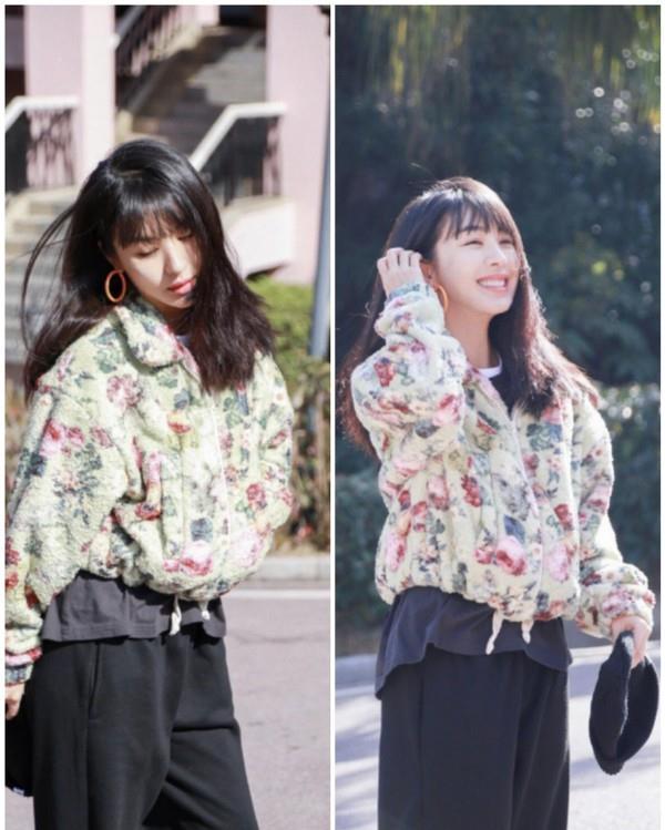 李菲儿参加《乘风破浪的姐姐》翻红,穿花花外套凹造型