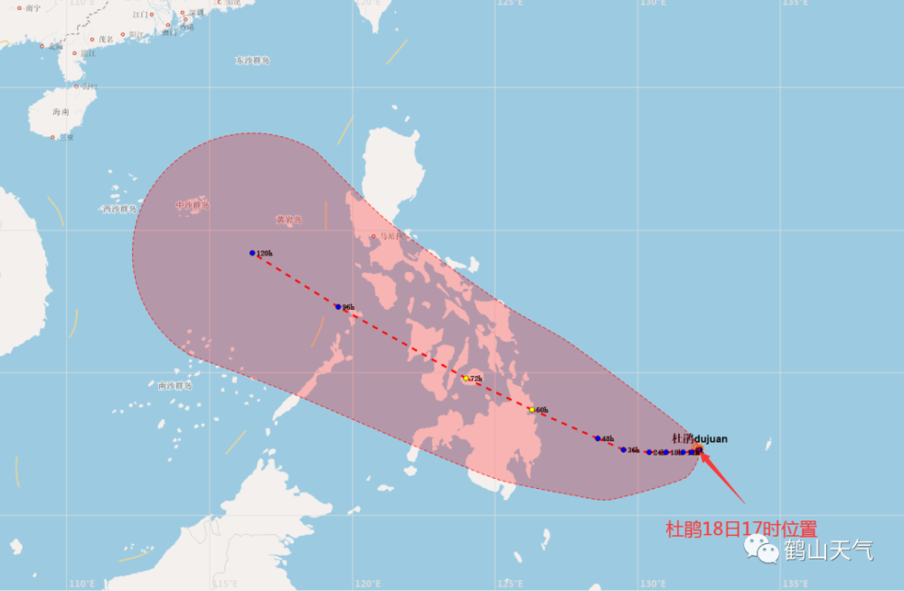 据知名科学科普博主@中国气象爱好者,台风杜鹃进入南海后,正值南支槽