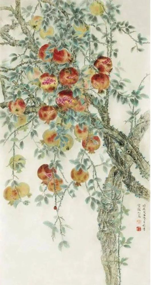 赵松岩的工笔花鸟画作品意境优美让大家感受到了别样的情愫