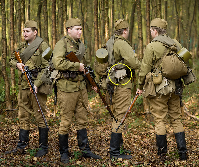二战时期,一名苏军步兵可携带145发子弹,他们的口袋够