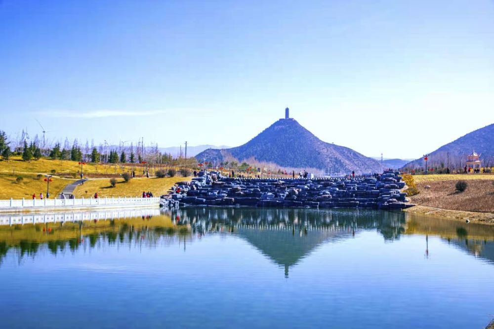 夏县白沙河山清水秀春光明媚