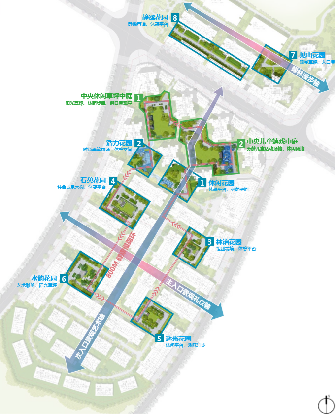滨江郦城新批次地块园林景观规划意境图