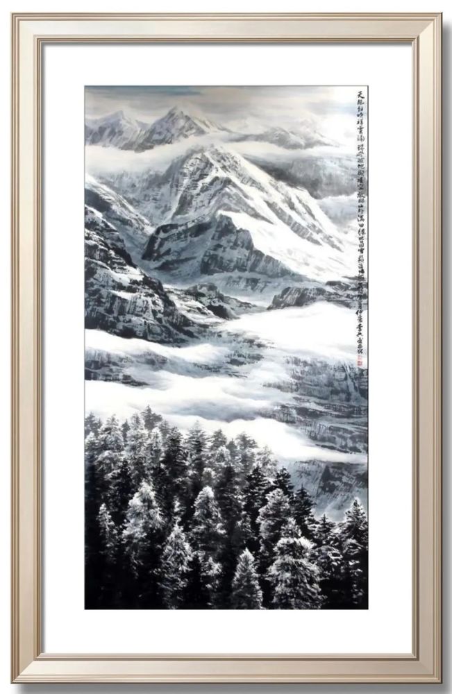 翰墨飘香展风采李兵水墨高原雪山画作品欣赏