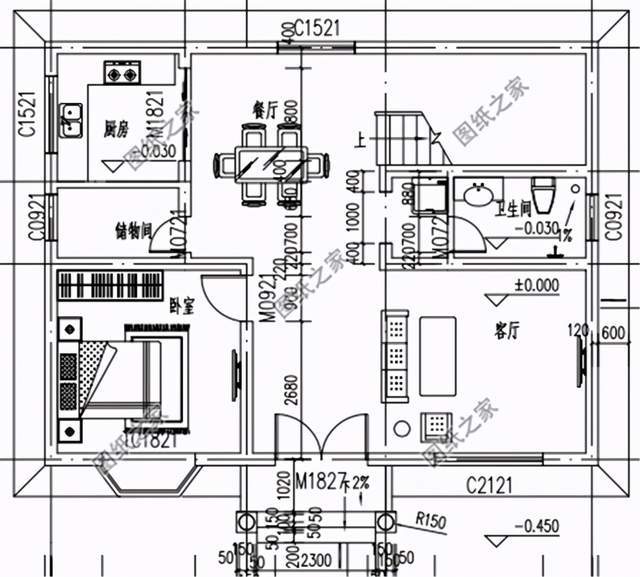 农村建房别墅图,适用于10×8米的宅基地,小面宽建好房子