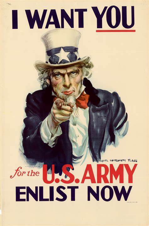 要是说到征兵宣传海报,可能大多数军迷脑海中都会浮现美国在二战时期