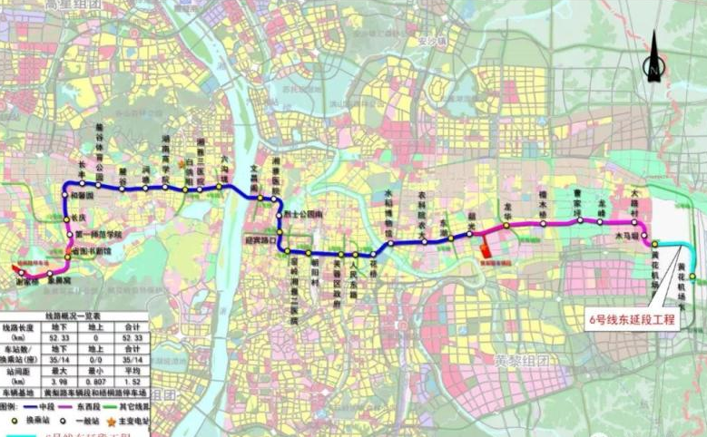 长沙规划新增一条地铁延长线,全长4.22公里,预计马上开工