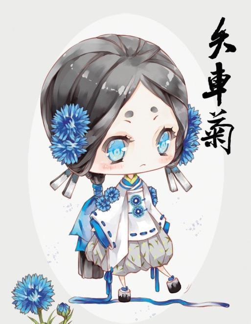 当花朵q版拟人化,蒲公英变稚嫩孩童,迎春花是元气小姑娘