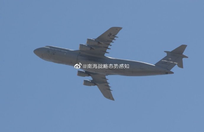 南海战略态势感知:美空军最大战略运输机"超级银河"刚刚飞越南海