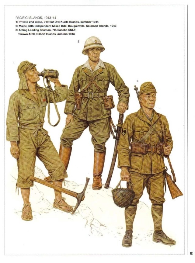 二战日军军服和单兵装备图册,和欧美比有些寒酸