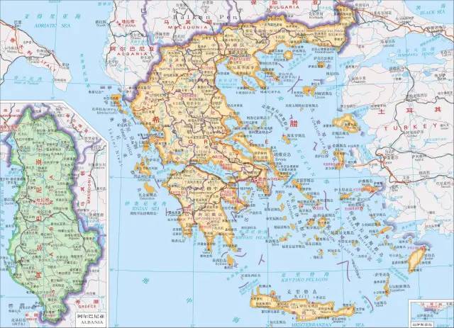 下面是丰富想象力网友们眼中的希腊地图