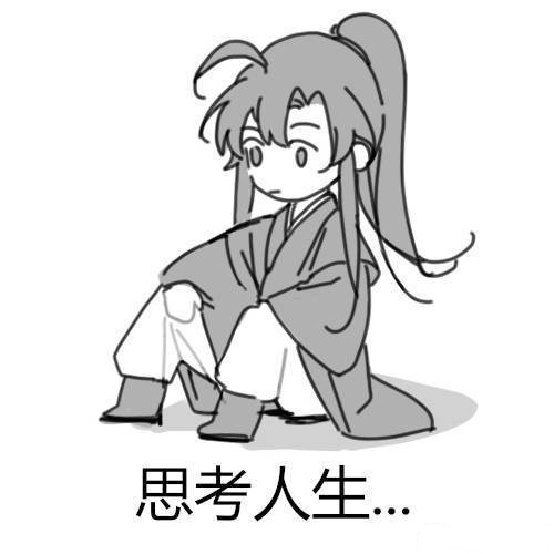 魔道祖师q版表情包,蓝湛式冰山高兴脸,来自含光君的