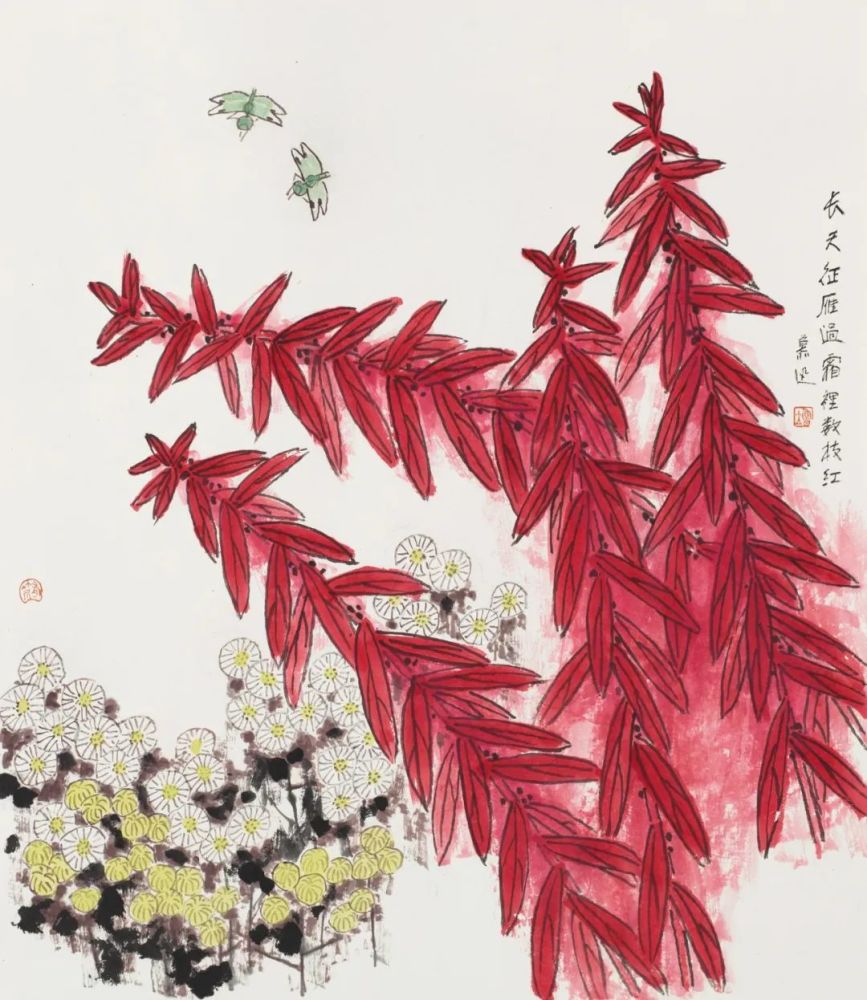 百花向阳开——著名画家,湖北书画院顾问鲁慕迅新作赏