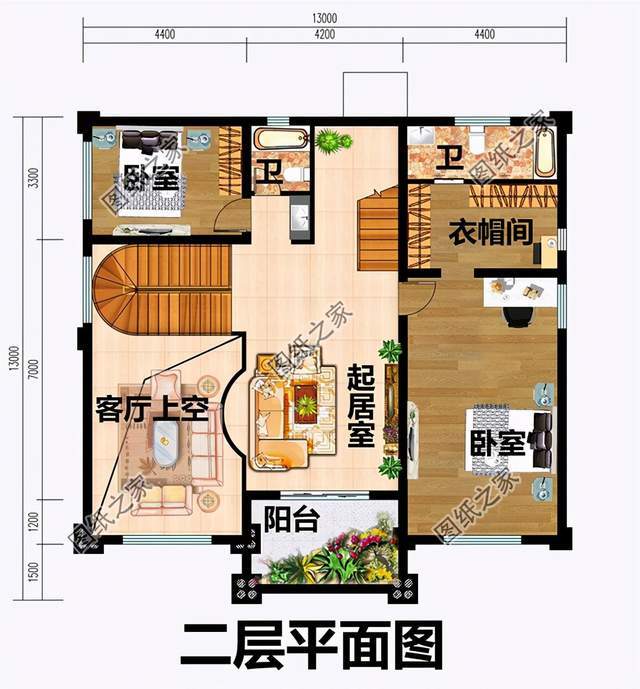 图纸介绍:本户型占地145平方米左右,复式户型,欧式外观设计,非常简约