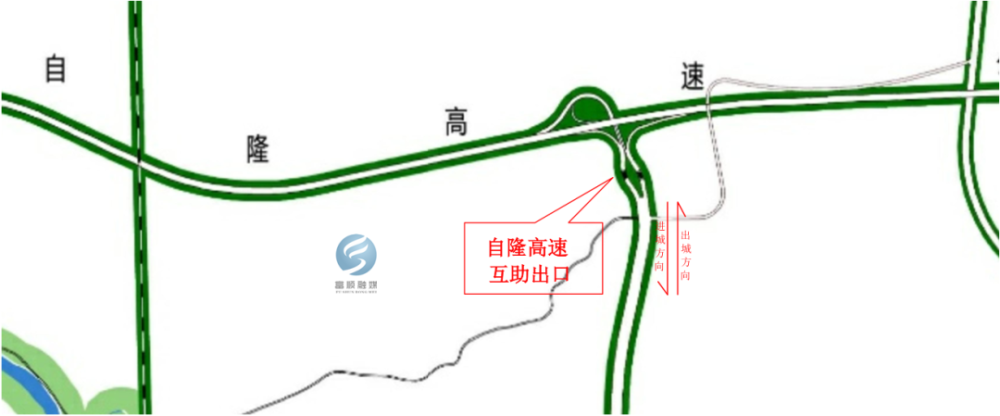 图为绕行自隆高速互助出口路线