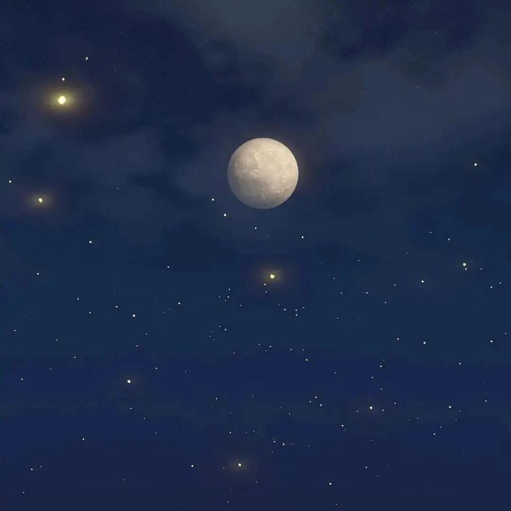 一组星星月亮的朋友圈背景图|2.21