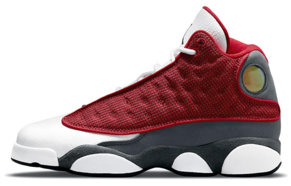 球鞋分享 air jordan13"red flint"灰白红