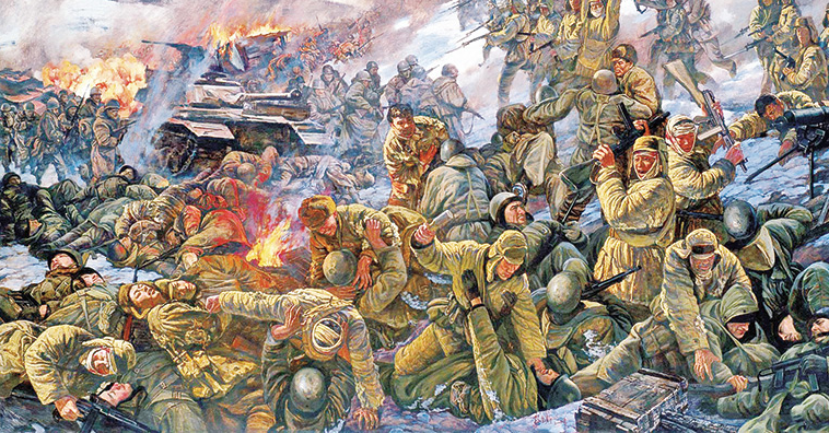 志愿军38军在松骨峰同美军战斗的场景