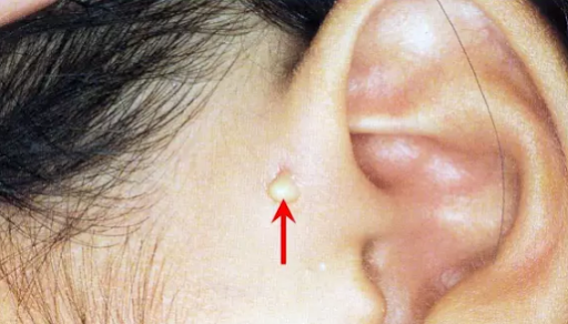 有一些耳前瘘管属于分泌型,瘘管内皮屑及皮脂腺分泌物堆积,导致瘘口