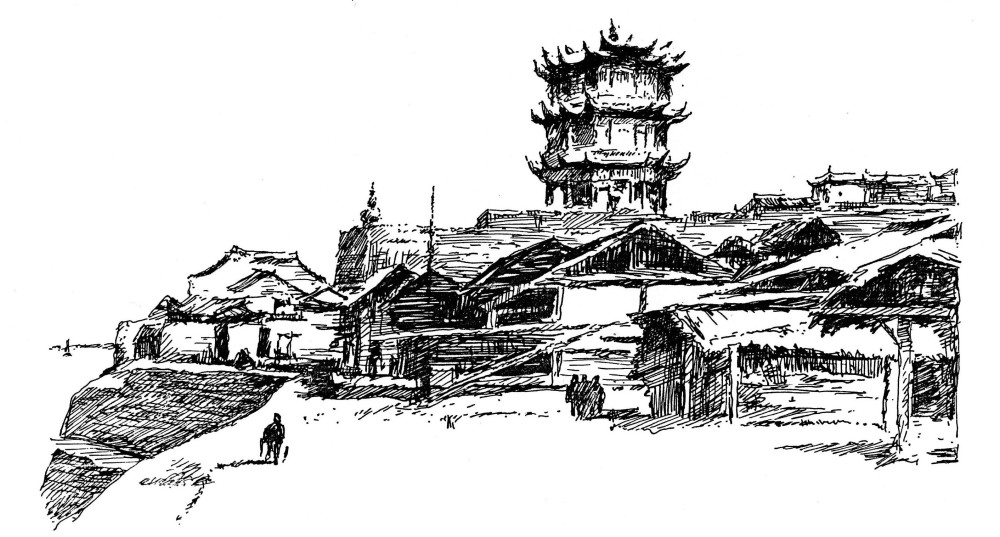 钢笔和水彩速写不逊色专业画家再欣赏一次建筑师向欣然的手绘画作