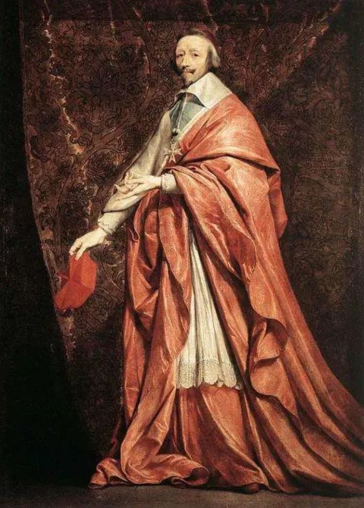 红衣主教黎塞留的三肖像,philippe de champaigne,1642年 黎塞留是