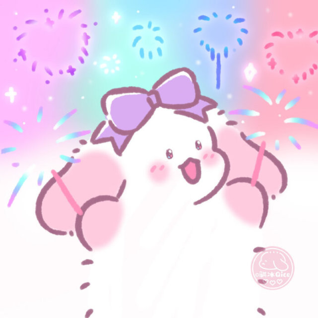 一组可爱少女心兔子头像