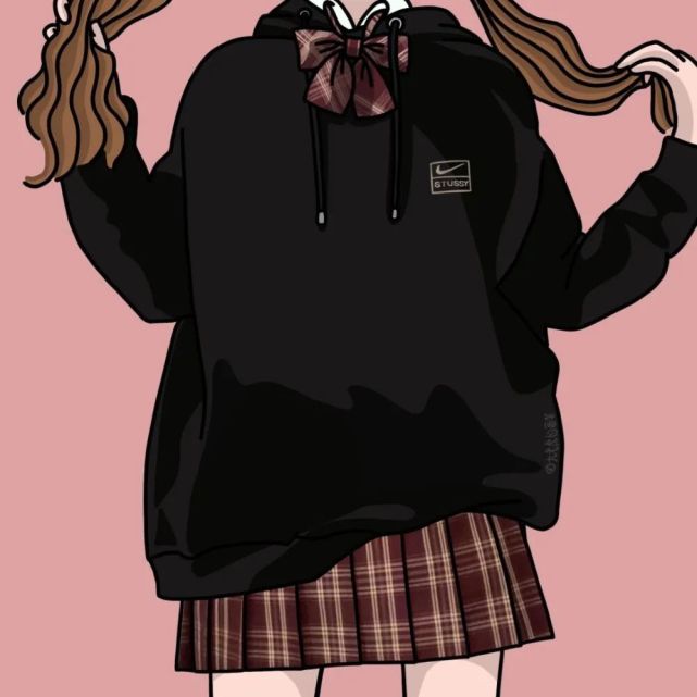 日常jk女孩手绘头像|姐妹多人|闺蜜团头|部位头像