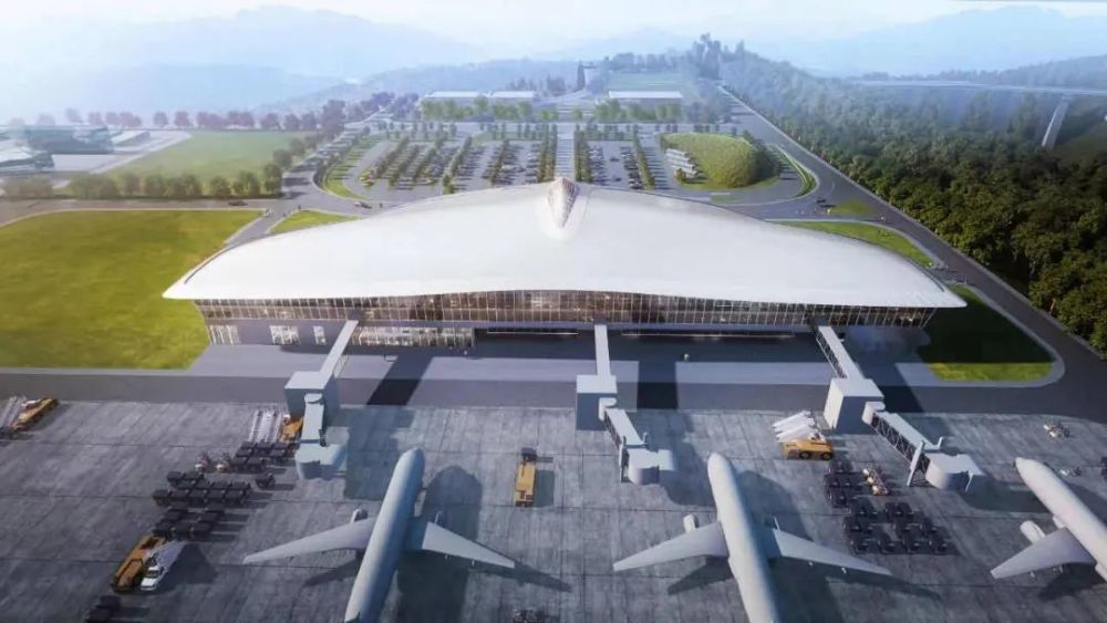 丽水机场效果图交通枢纽完成水东综合交通枢纽主体工程,形成遂昌