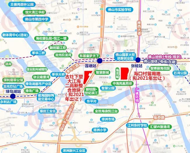 重磅靓地2021禅地供地地图来了多宗地铁旁奇槎又要爆