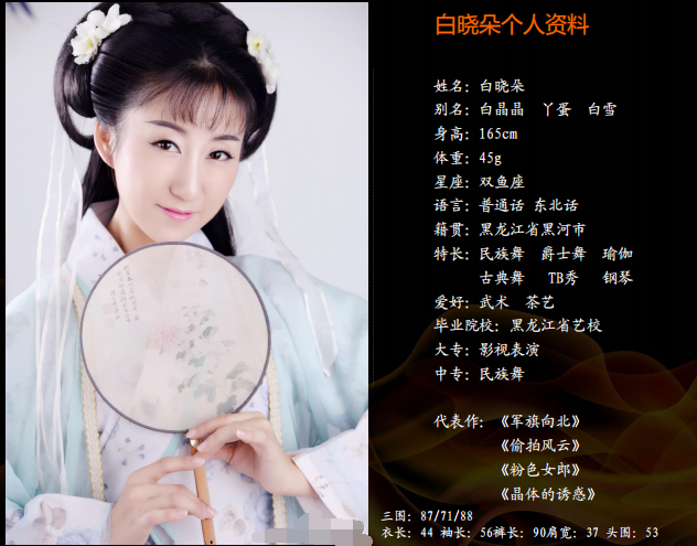 星推荐#白晓朵 个人简介