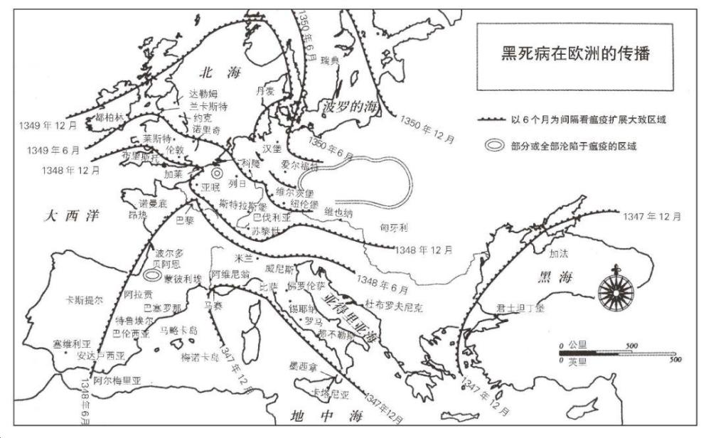 黑死病传播图