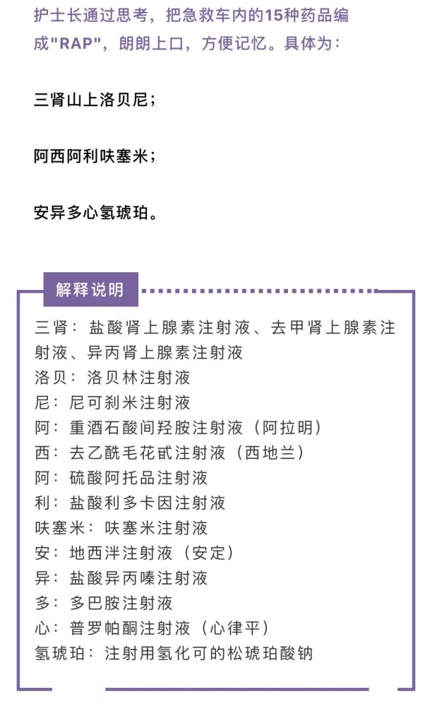 急救车药品常背常忘?护士长编成rap和数字口诀,太有才